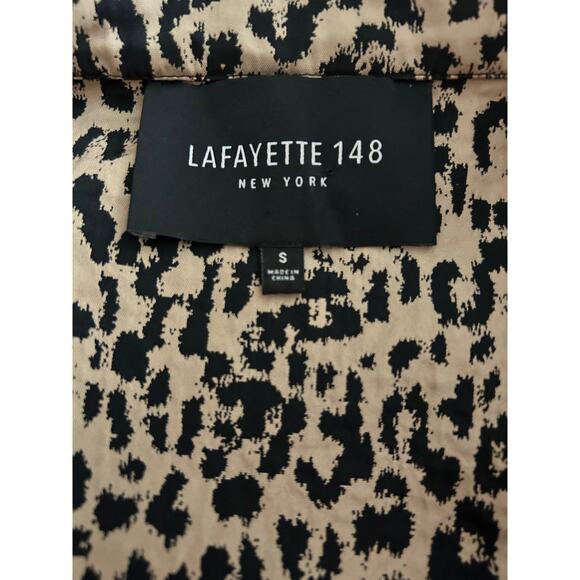 Lafayette 148  NY Boxey Cropped Jacket Blazer in Animal Print size S - Picture 3 of 7